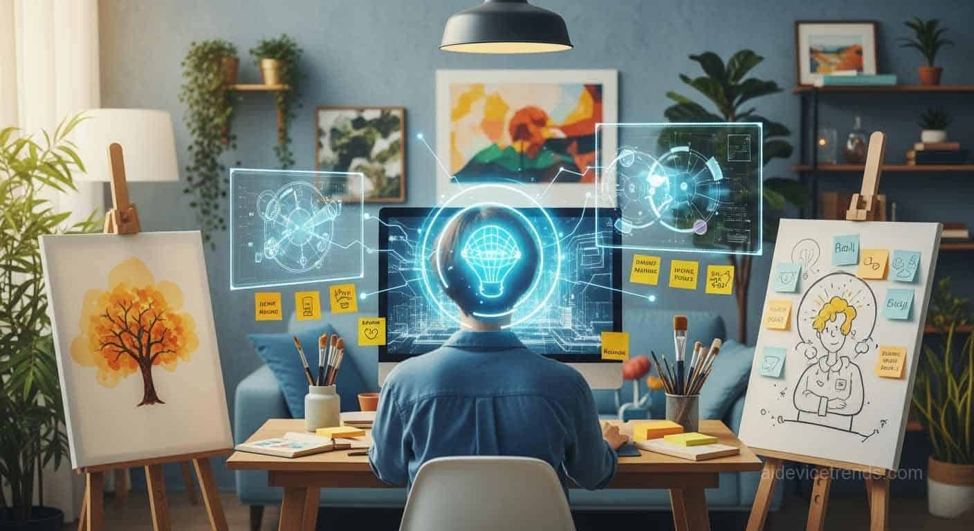 person working creatively with AI - 2